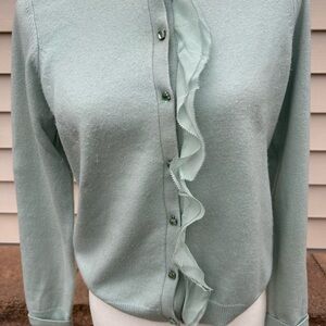 Ann Taylor Light Green Cashmere Sweater